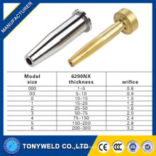 Chinal wholesale welding tips 6290NX gas cutting nozzle size